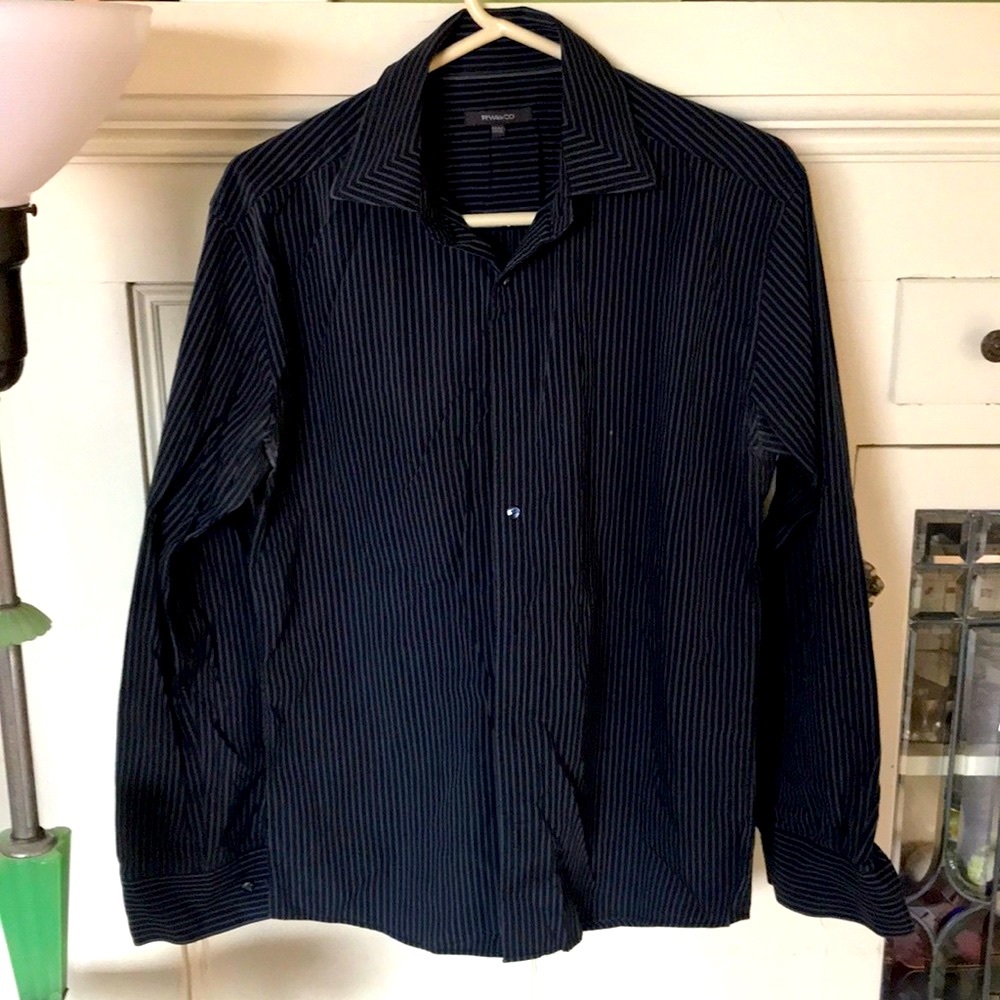 RW&CO Men’s Black/Grey Dress Shirt